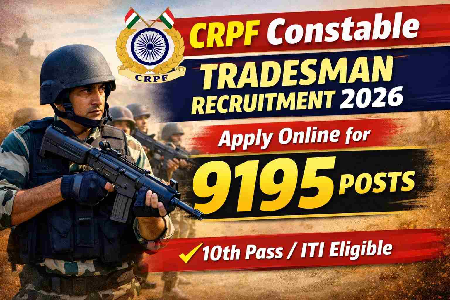 CRPF Constable Tradesman Recruitment 2026