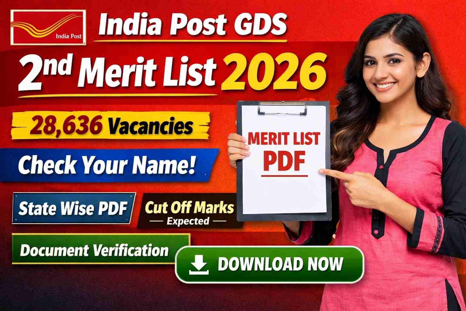 India Post GDS 2nd Merit List 2026