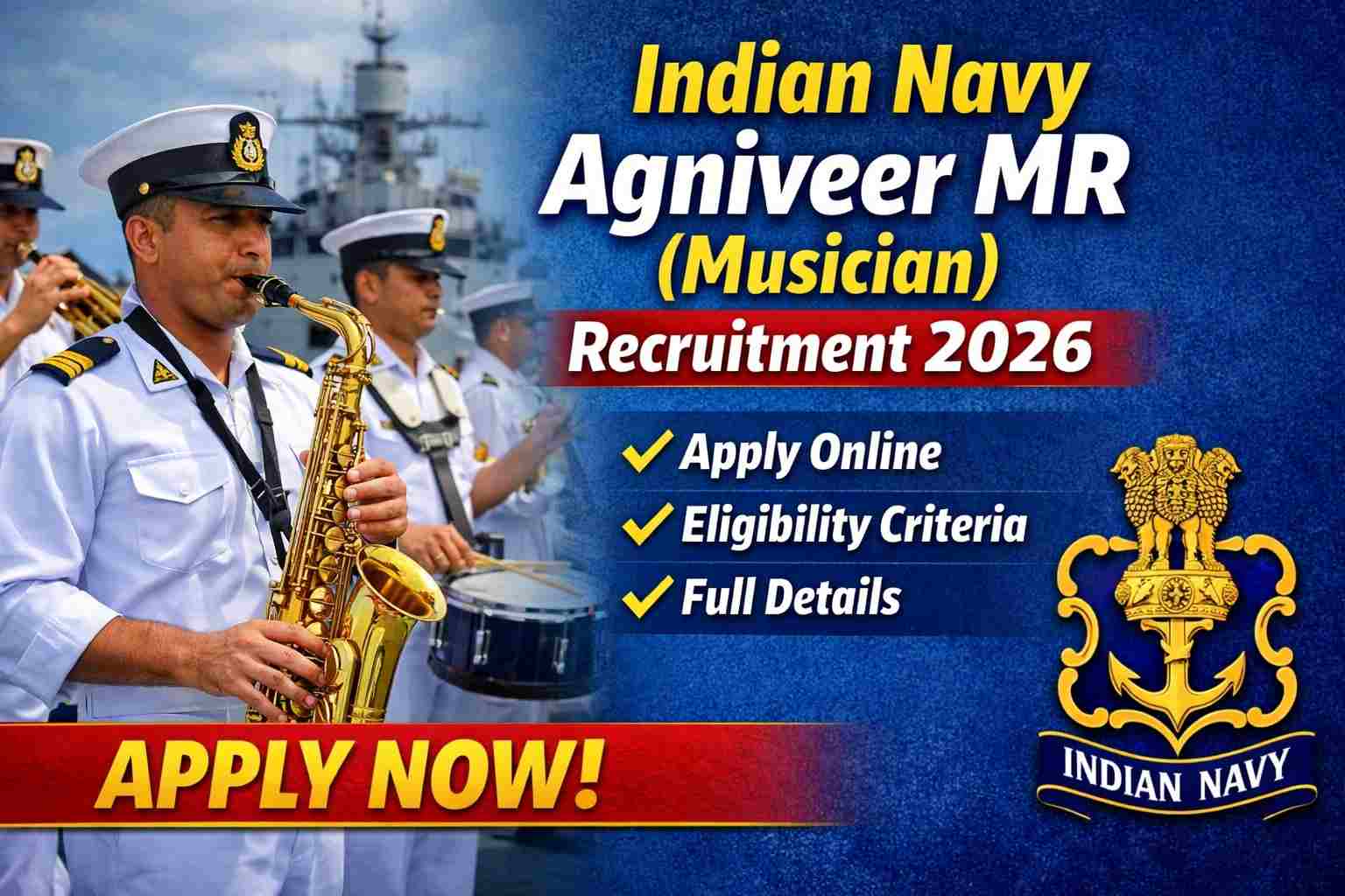 Indian Navy Agniveer MR Musician Recruitment 2026