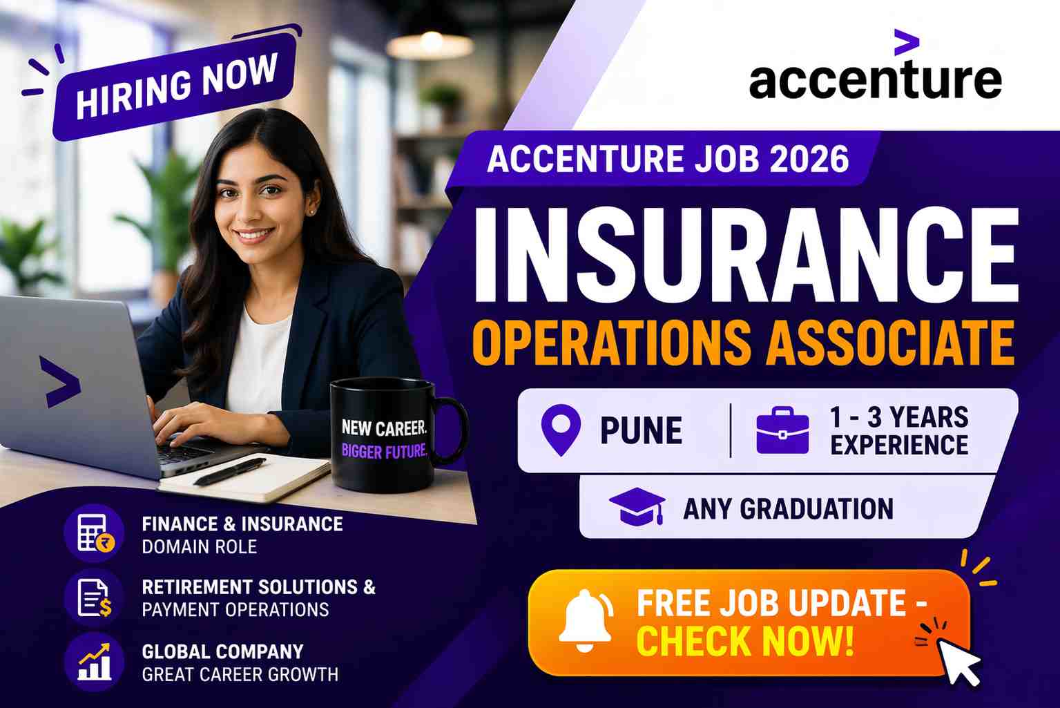Insurance Operations Associate Accenture salary 2026