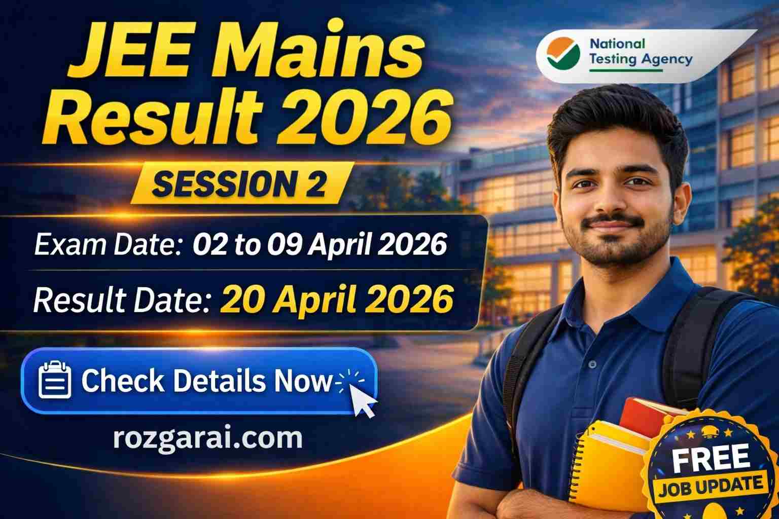 JEE Mains Result Time 2026 Session 2 Updates