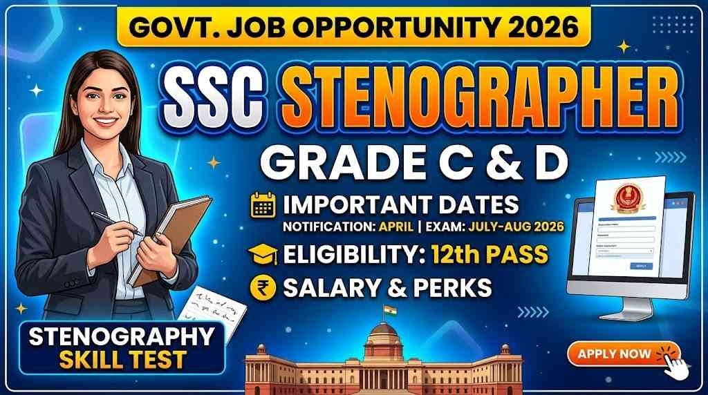 SSC Stenographer 2026 Recruitment Grade C & D
