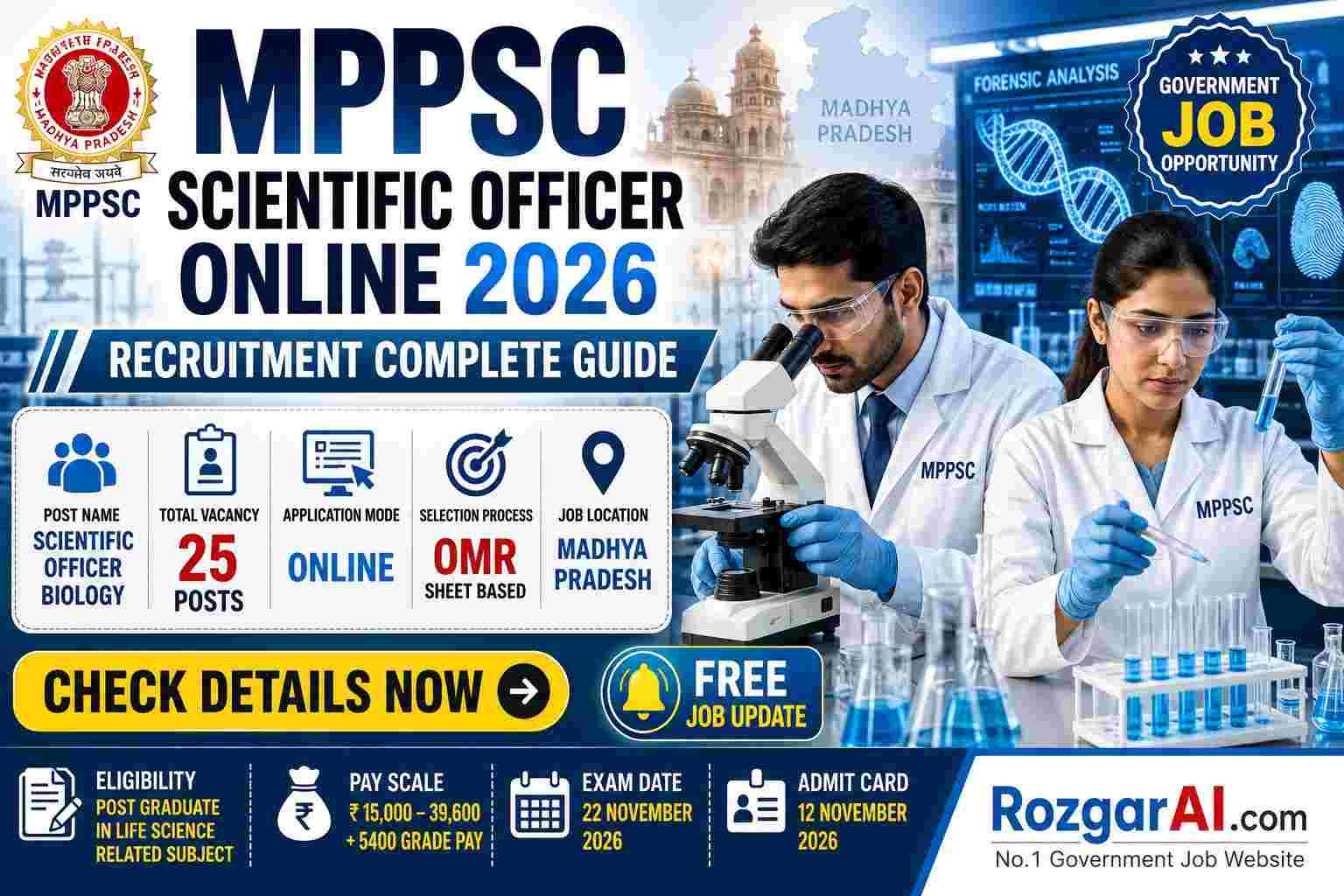 MPPSC Scientific Officer Online 2026