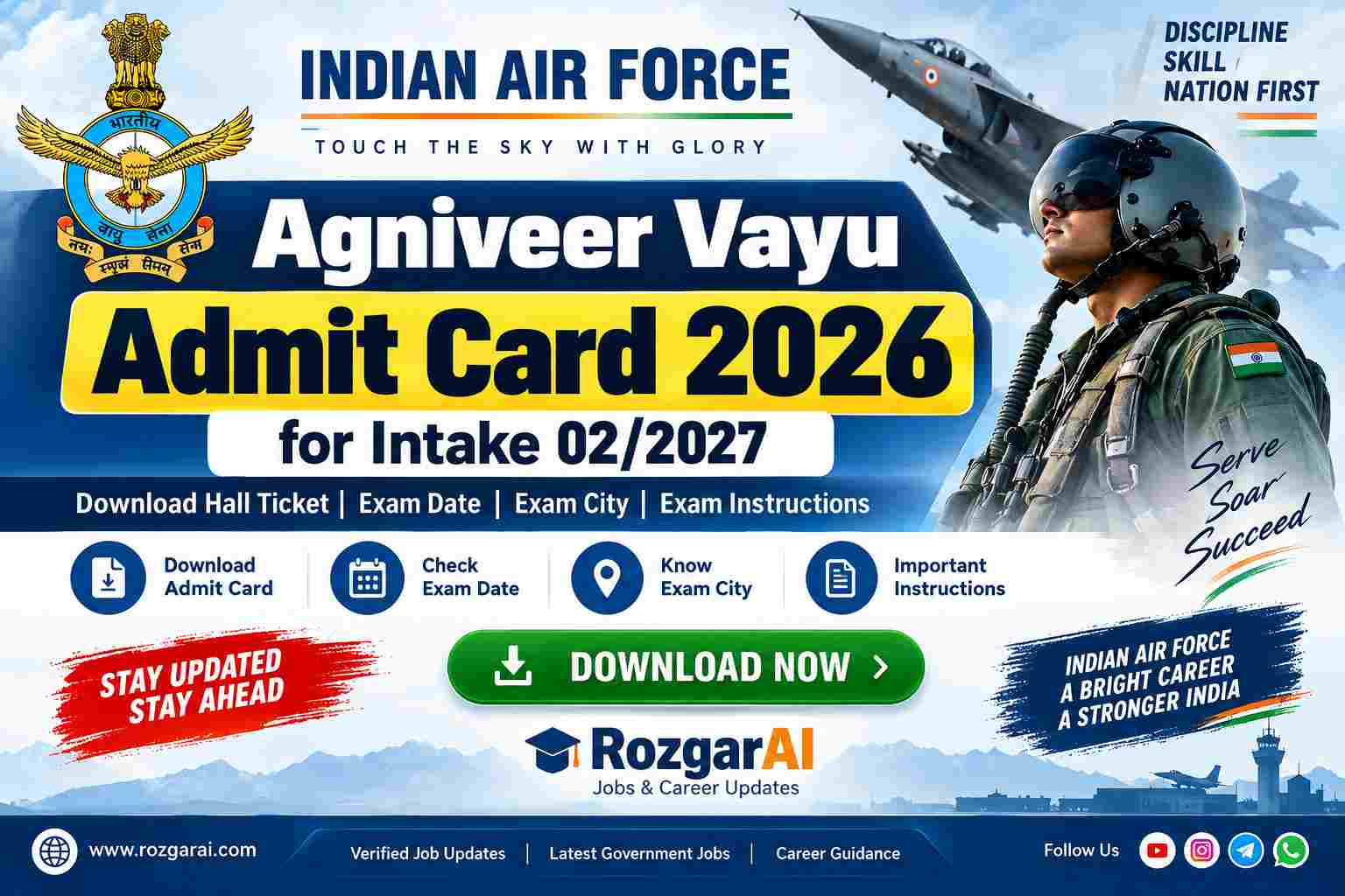 Download Indian Air Force Agniveer Vayu Admit Card 2026