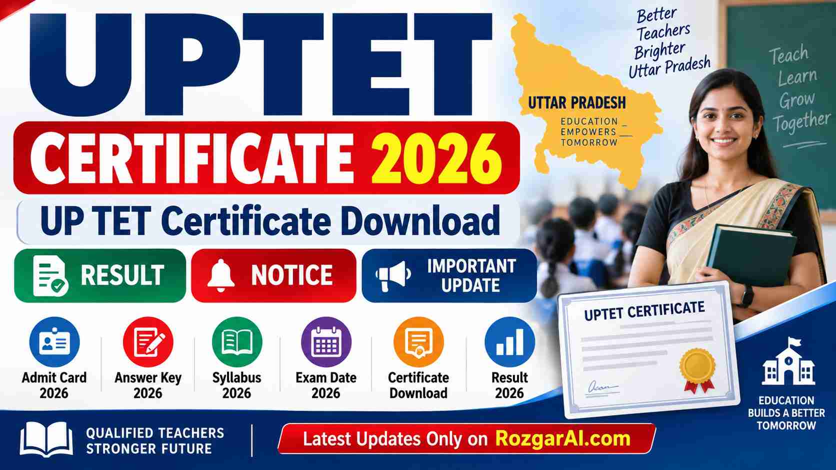 UPTET Certificate 2026 UP TET Certificate Download and Result