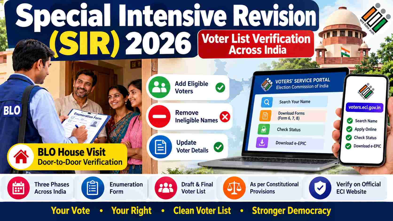 Special Intensive Revision 2026 SIR voter list and BLO verification